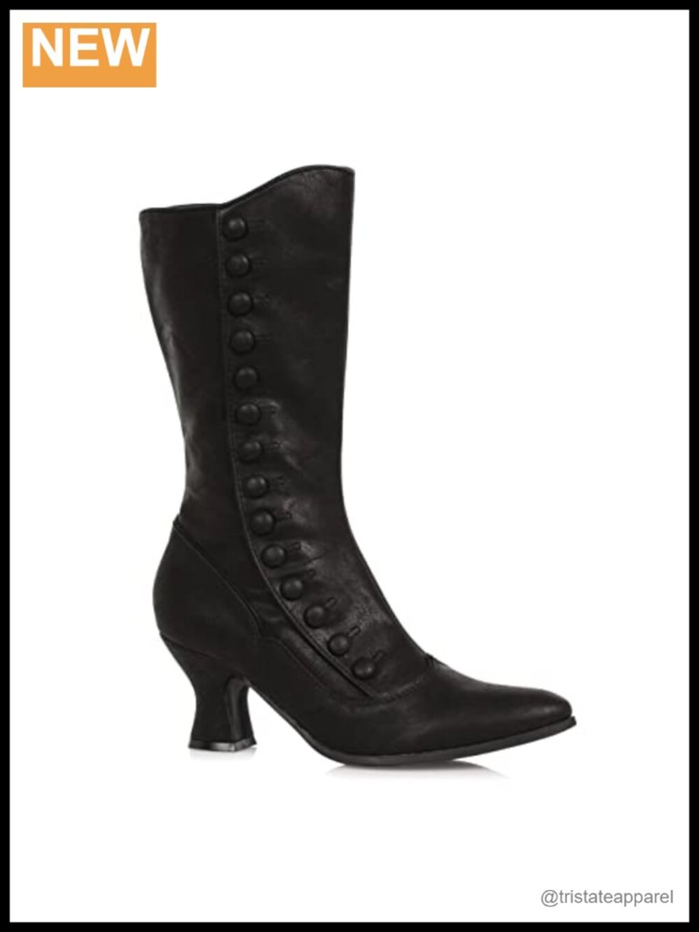 Women's Faux Leather Mid-Calf Fashion Boots with Block Heel Zip Closure